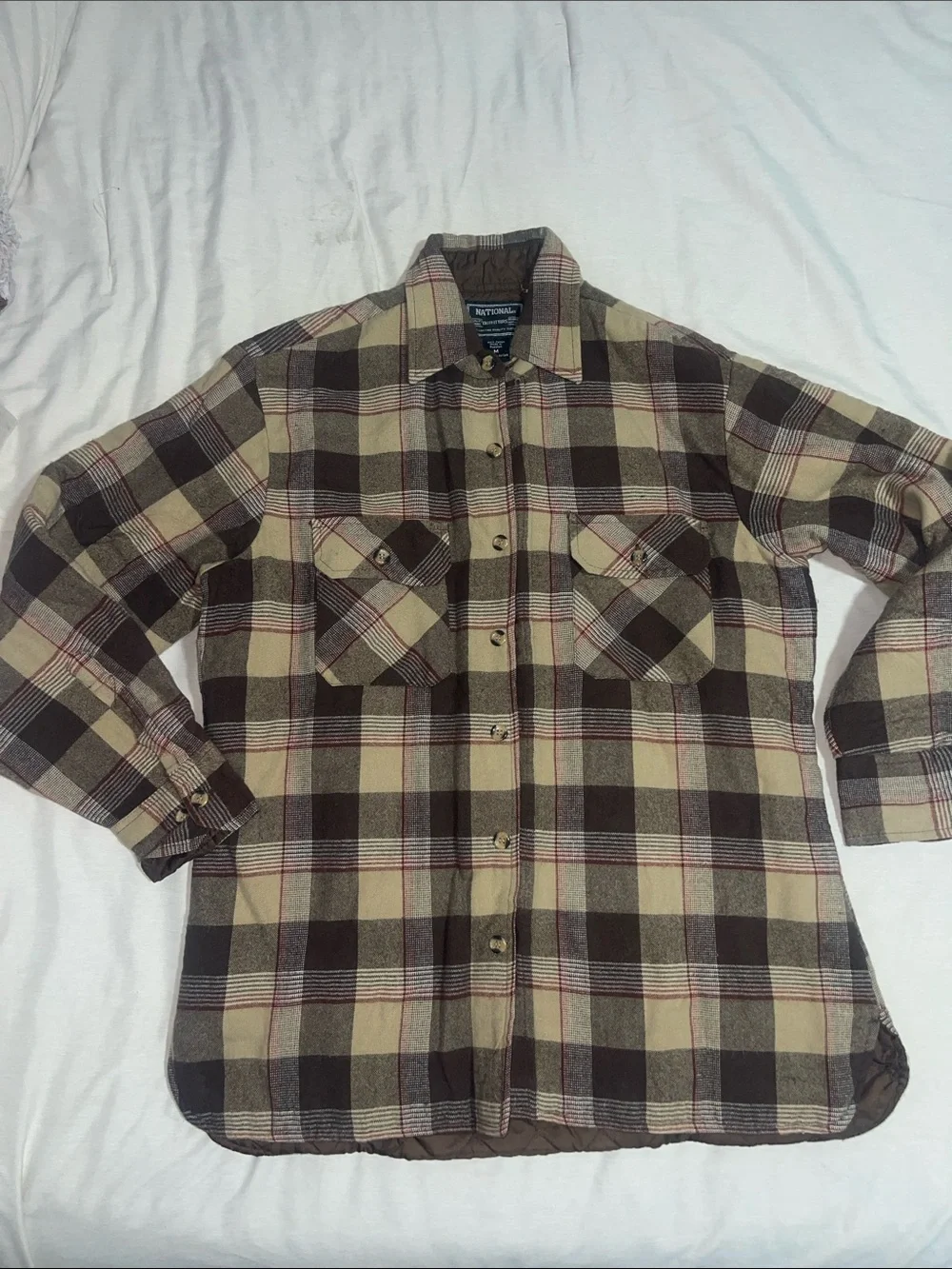 National Outfitters Brown & Cream Plaid Button-Up Shirt